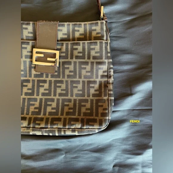RARE VINTAGE FENDI handbag ๐ Fendi Zucchino hobo bag in brown GOOD CONDITION! - Picture 14 of 16